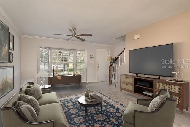 Virtually Staged Livingroom Photo