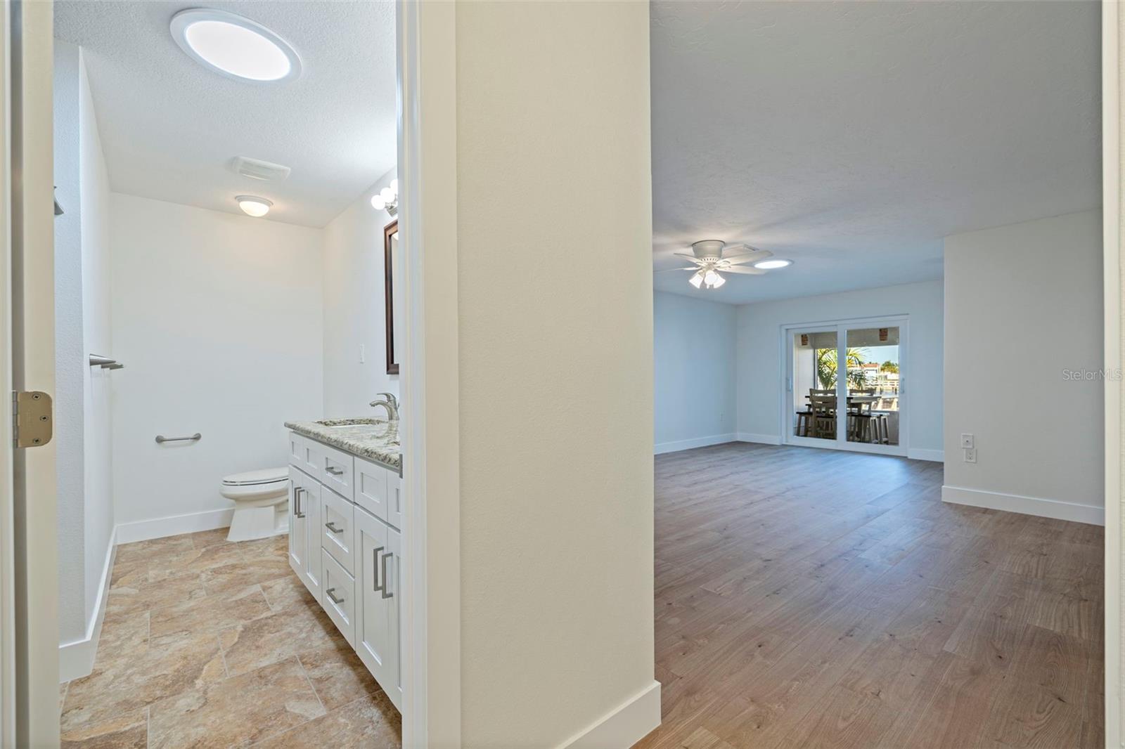 Primary Bathroom and Bedroom