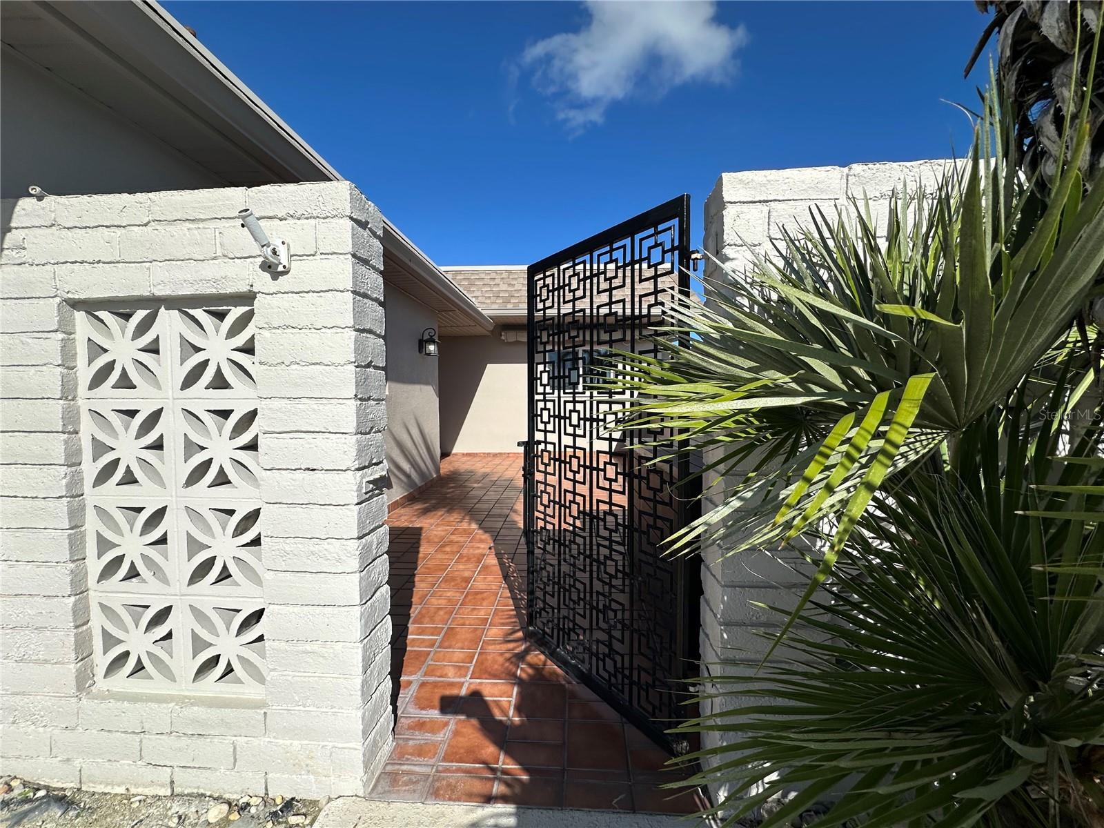 Gated Patio entrance