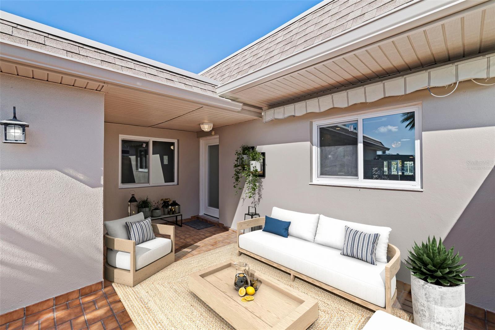 Virtually Staged - Front Patio