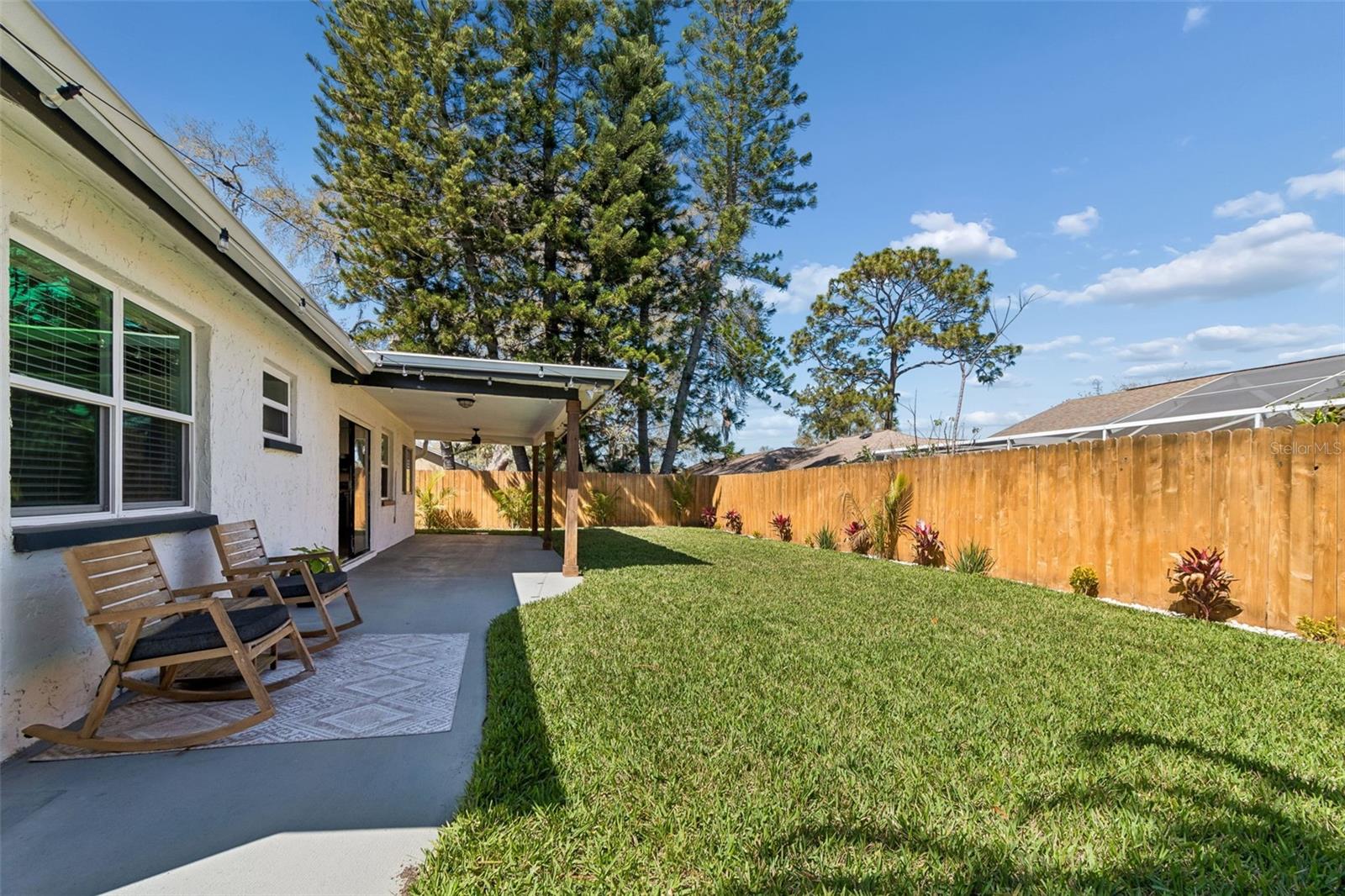 West facing view from the backyard Oasis