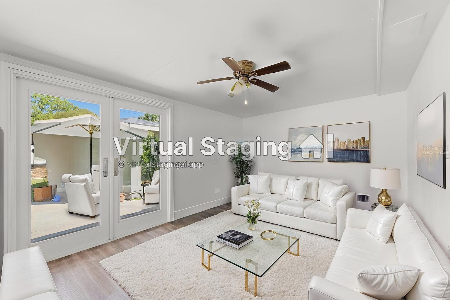 Virtually Staged Family Room