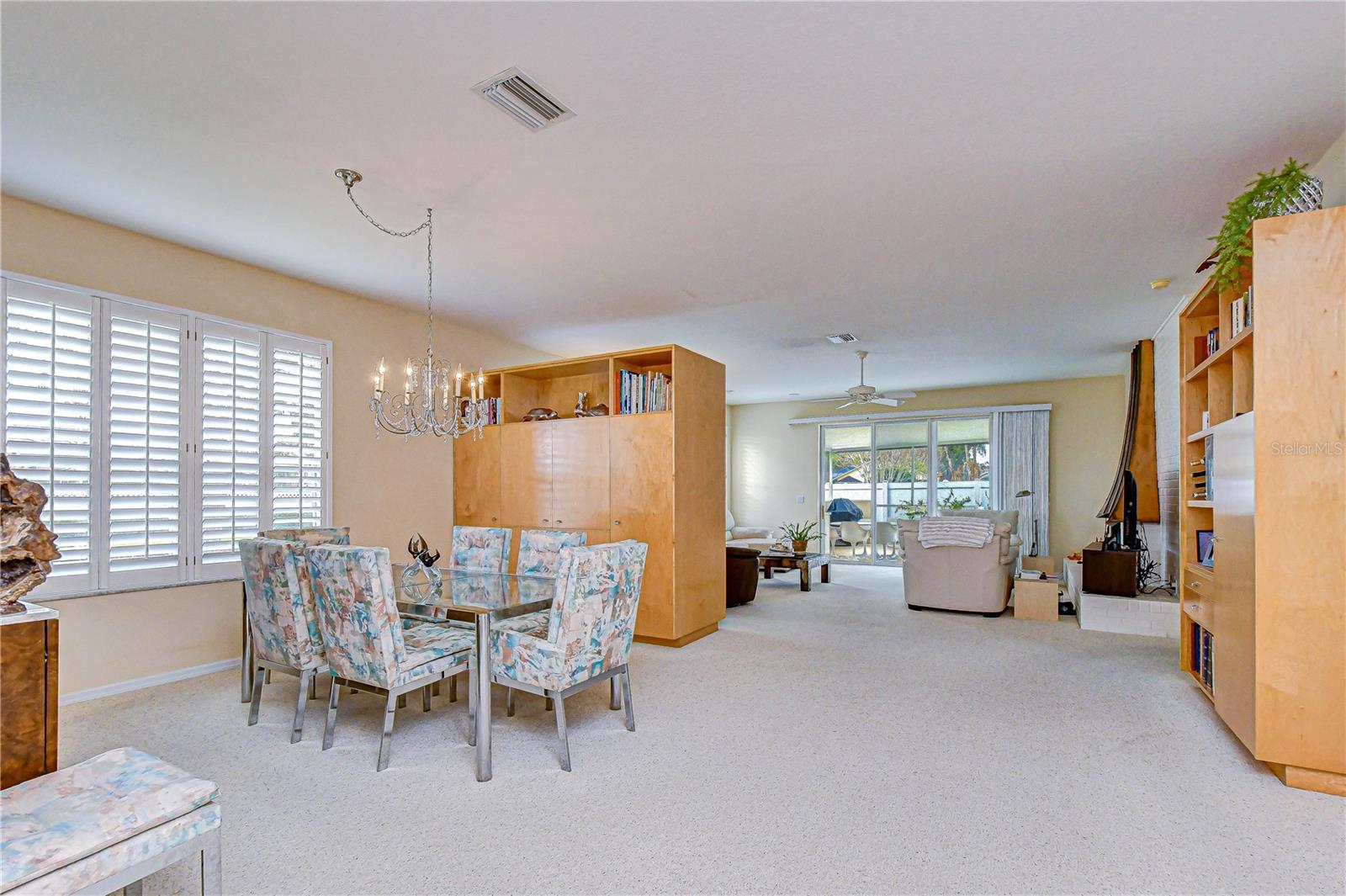 Living area seamlessly connecting to the dining room