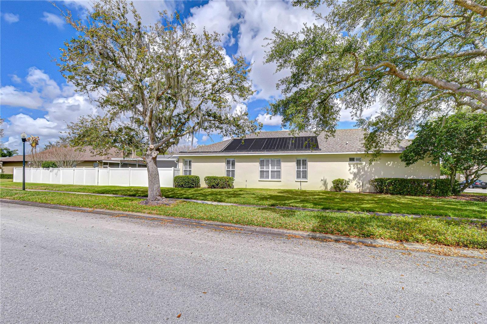 Large fenced side yard
