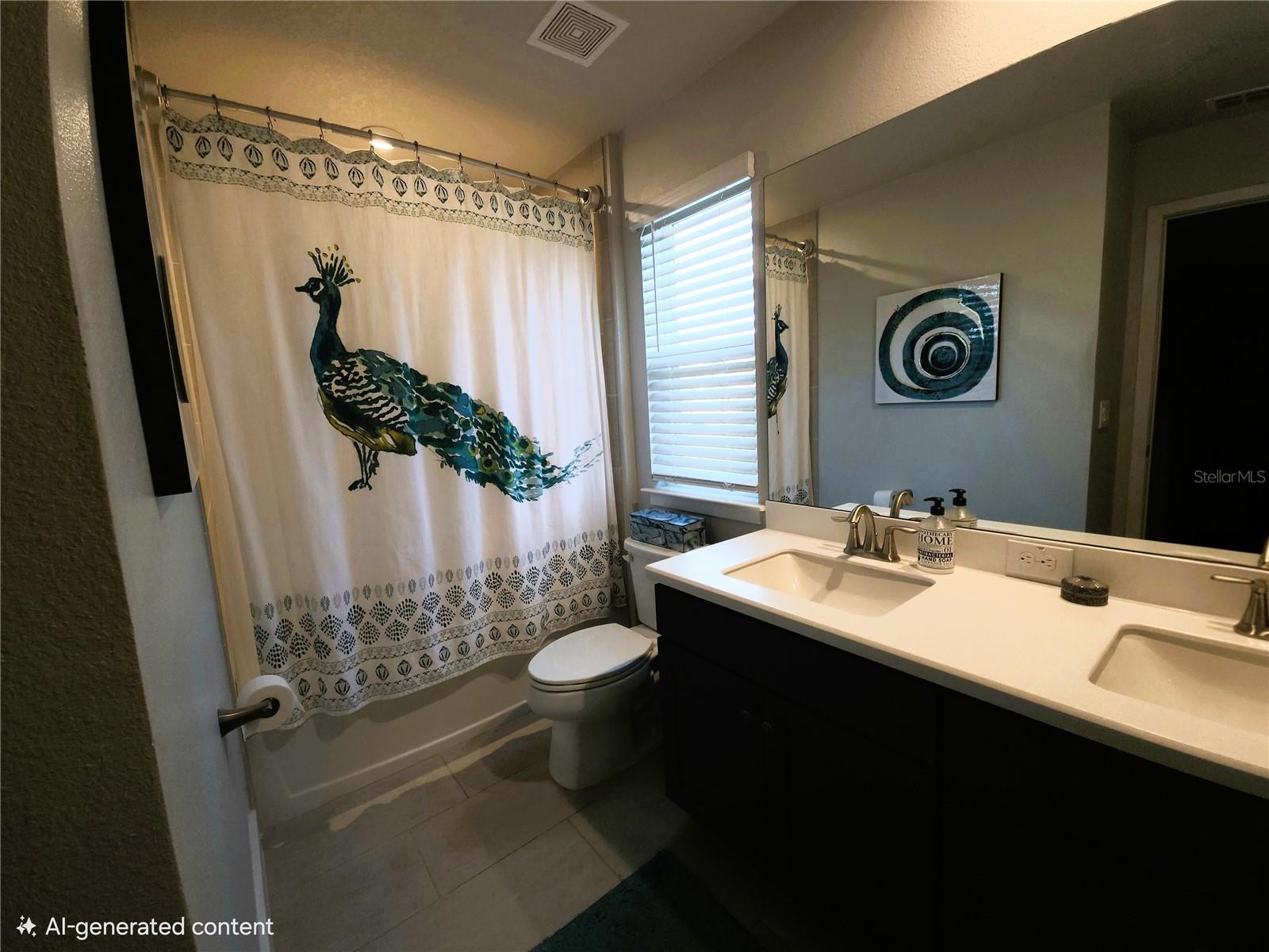 Bathroom 2 with double vanities