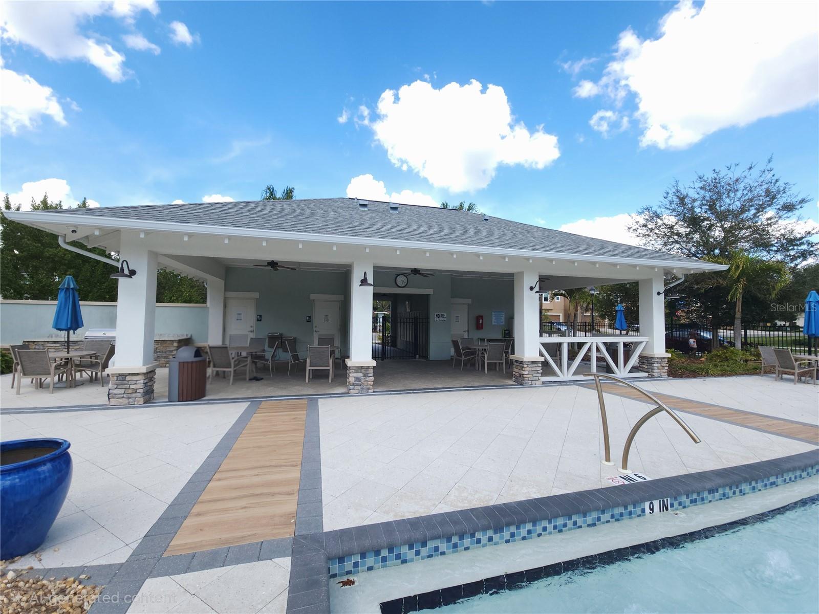 Pool Cabana with facilities