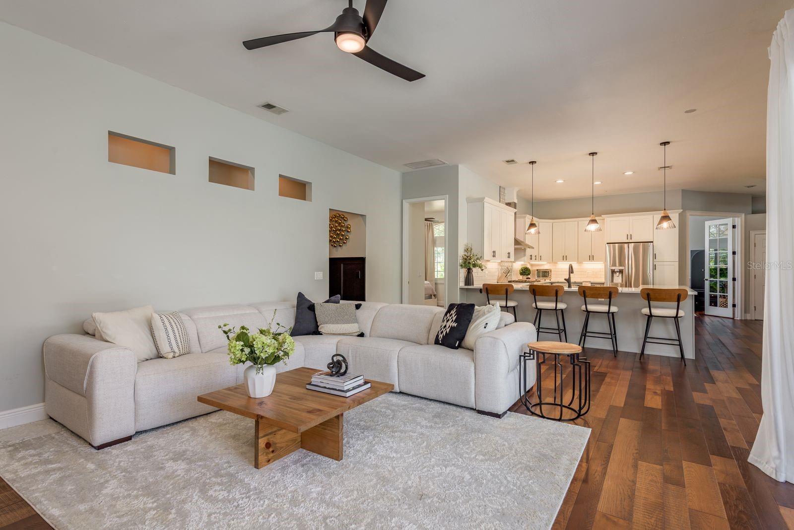 Family Room adjacent to kitchen and  area