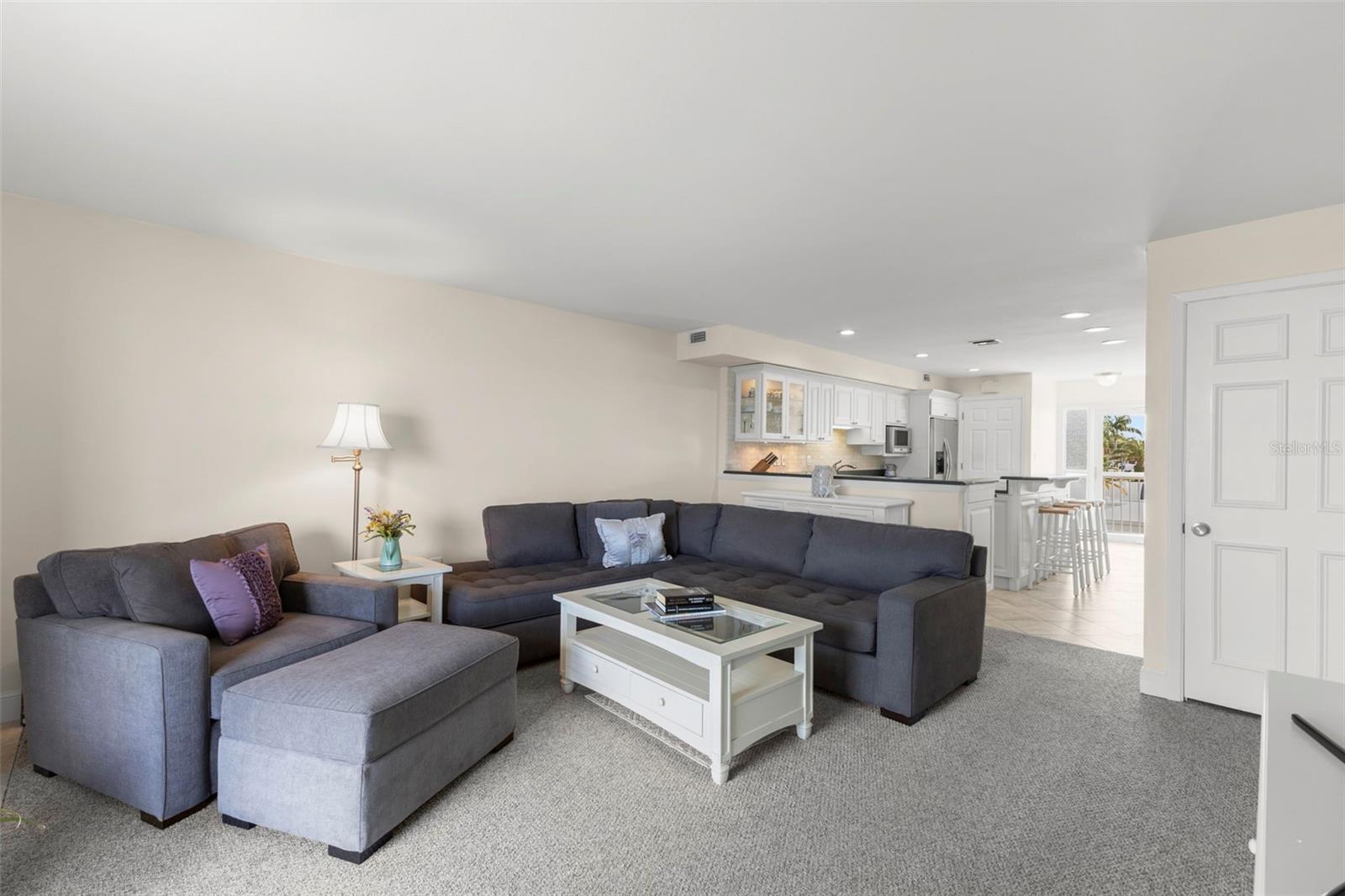 LIVING ROOM WITH STORAGE CLOSET