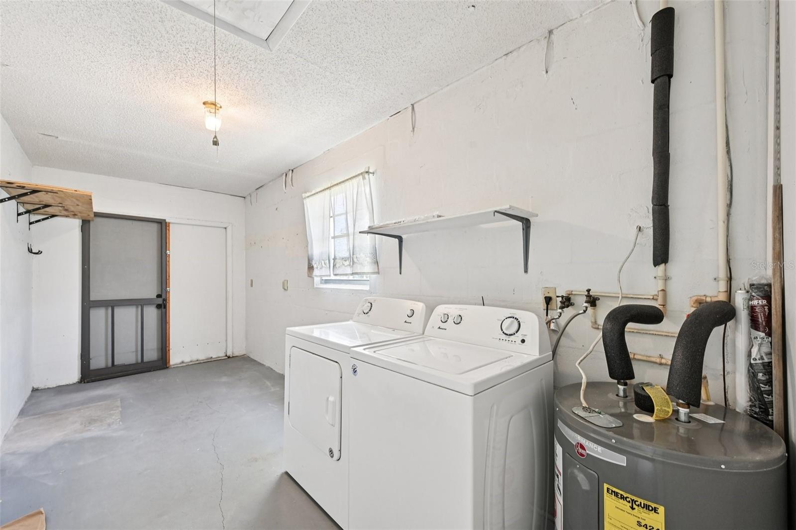 Inside utility off porch