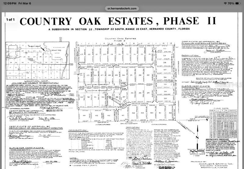 Subdivision Country Oak Estates