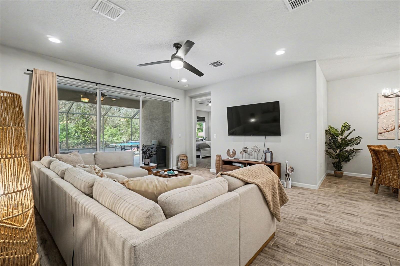 Triple patio slider for abundant light!