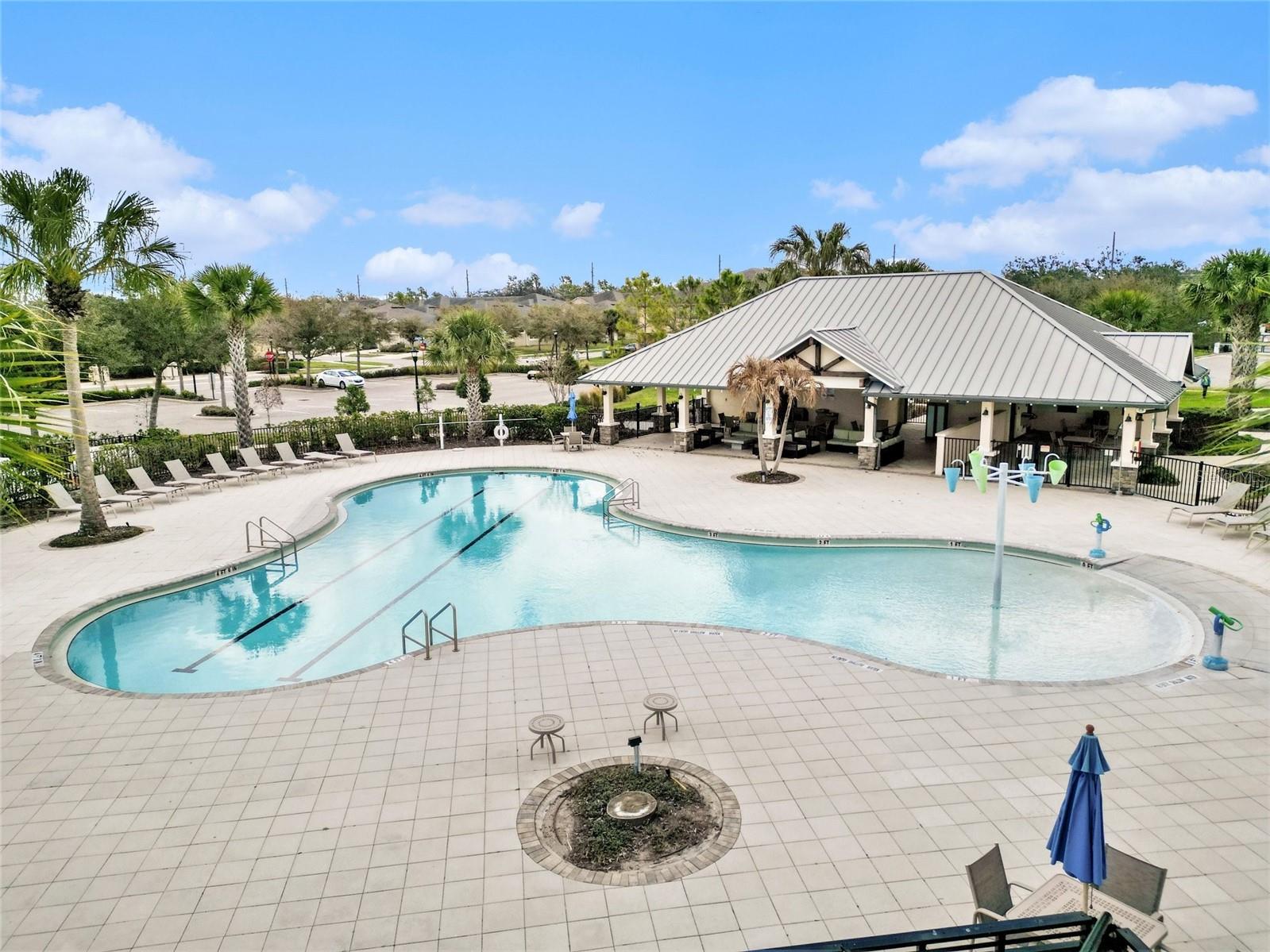 Sparkling Community Pool.