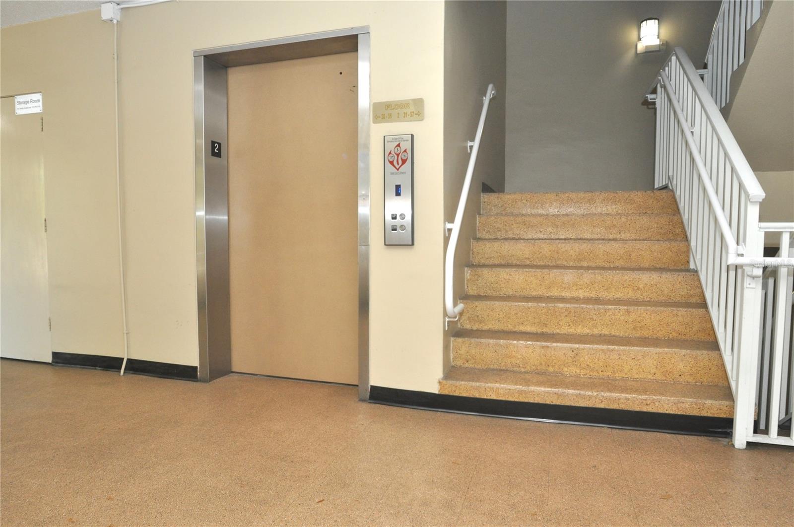 Elevator and steps