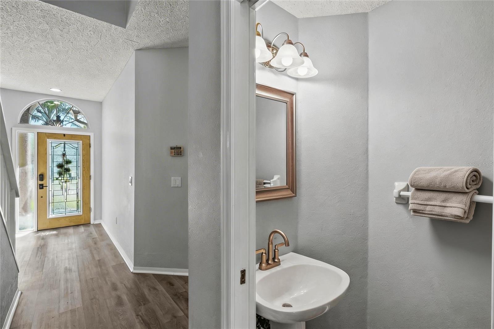Powder Room on first floor, perfect for guests