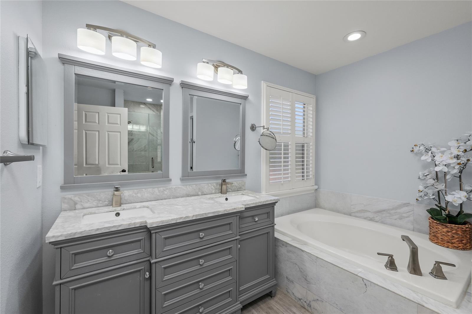 Primary Bathroom with large double vanity