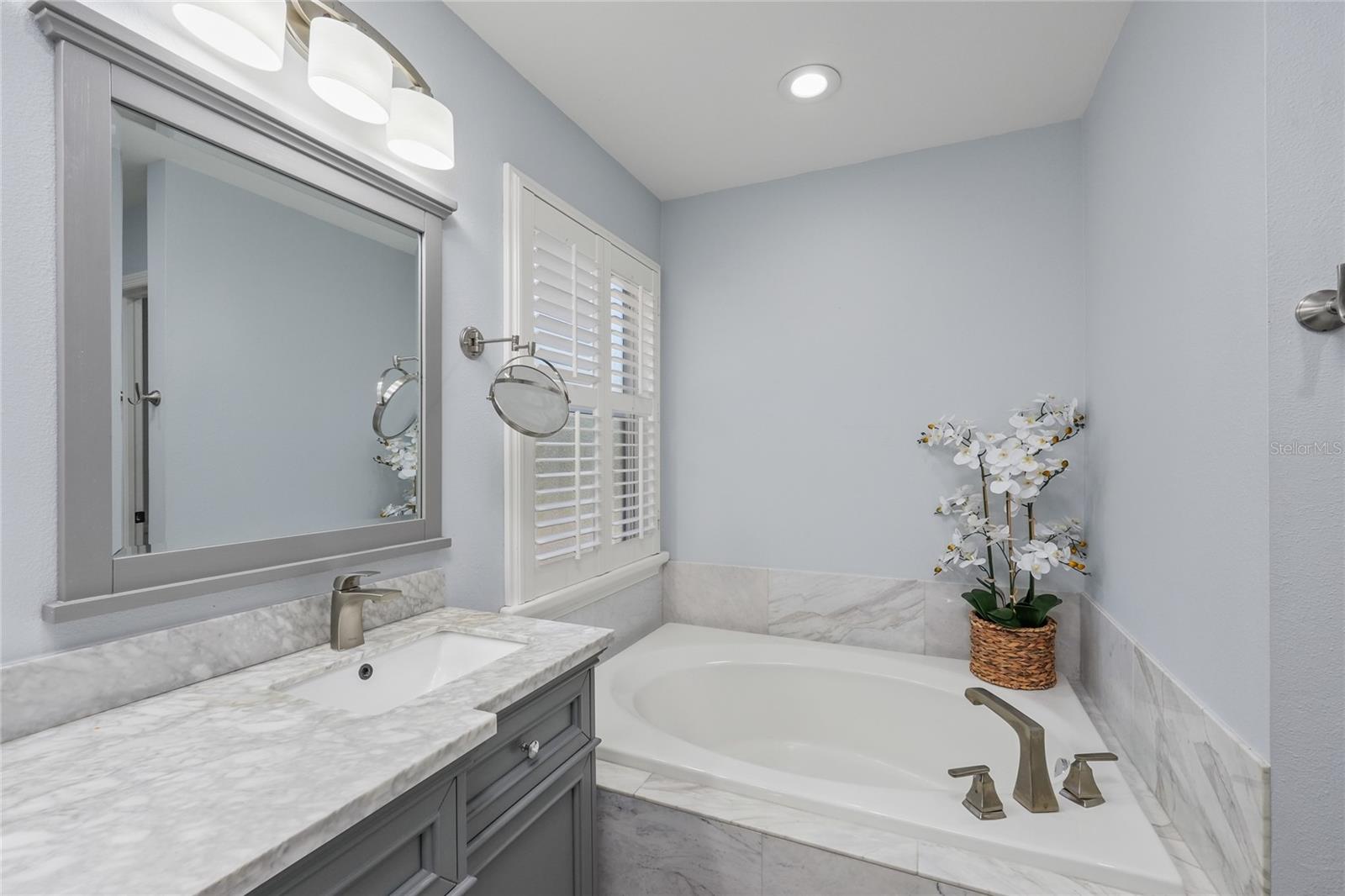 Soak the stress of the day away in this large tub