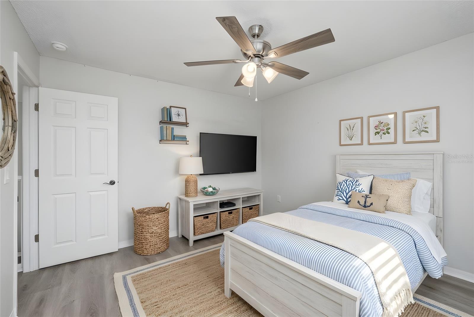 Virtually Staged - Bedroom 3, no carpet and fresh paint