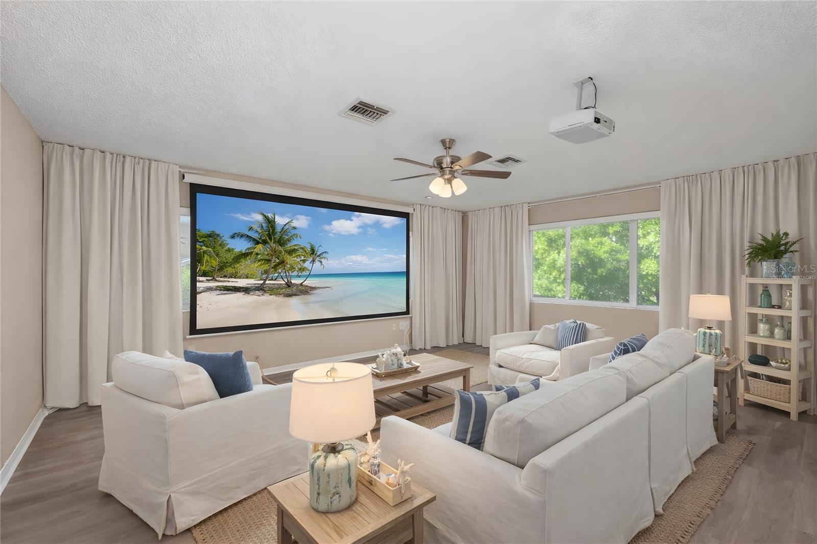 Virtually Staged - Bonus Room as a Media Room