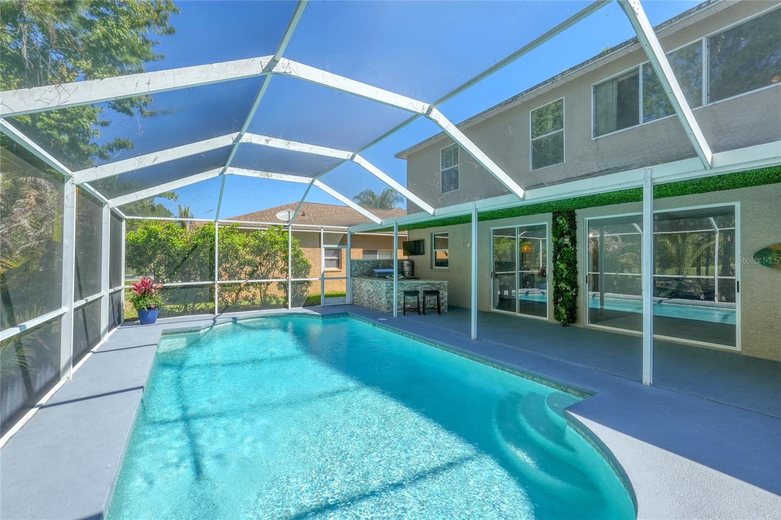 Heated Pool with newer pool pump and filter