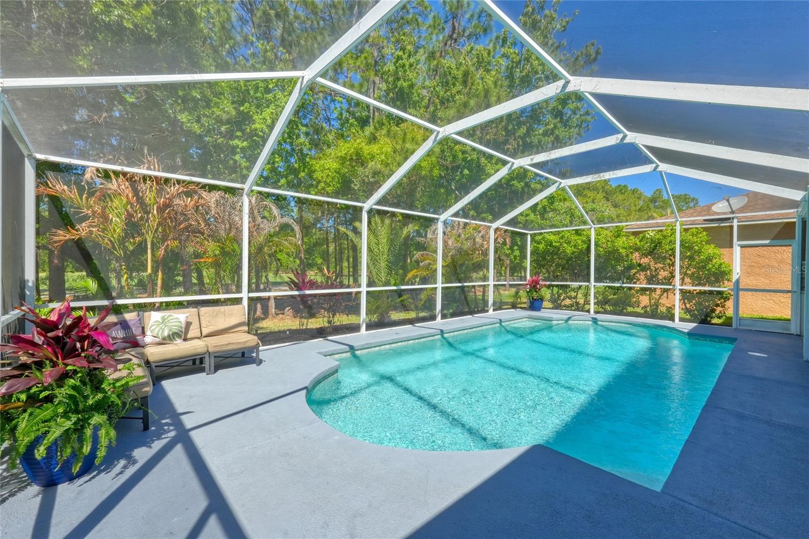 Screened in Pool area