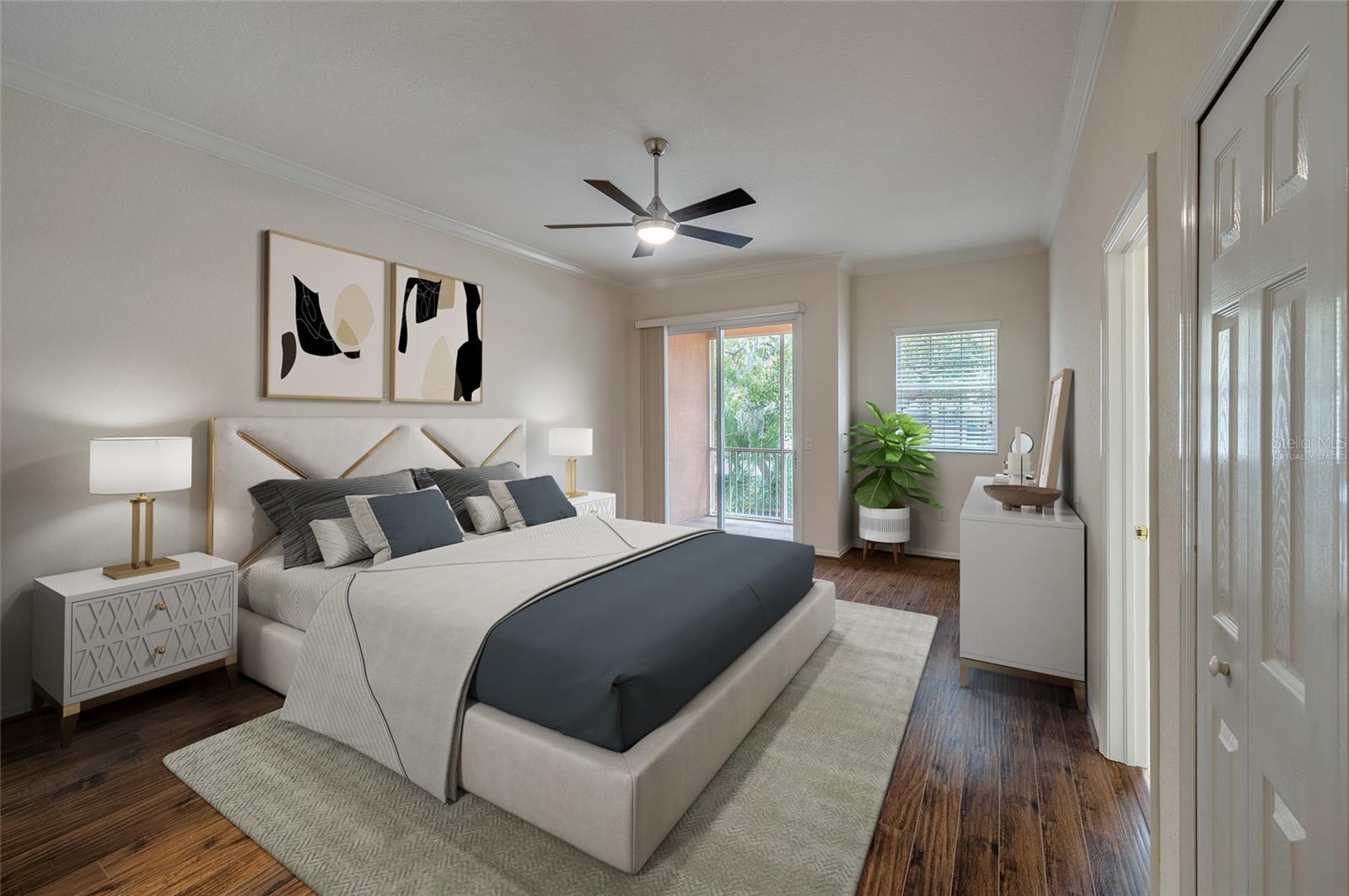 Virtually Staged Primary Bedroom!