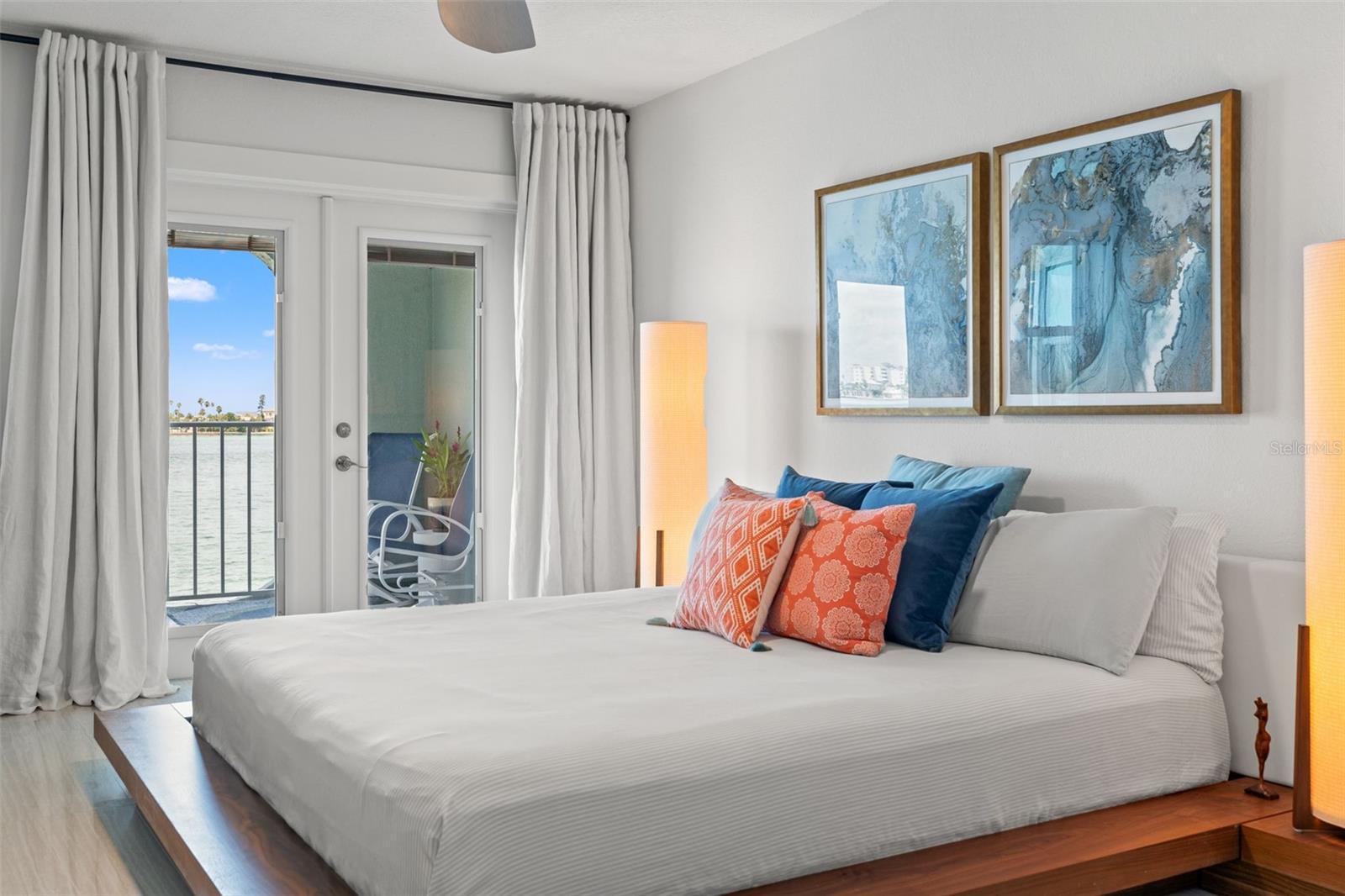 Balcony access from the primary suite