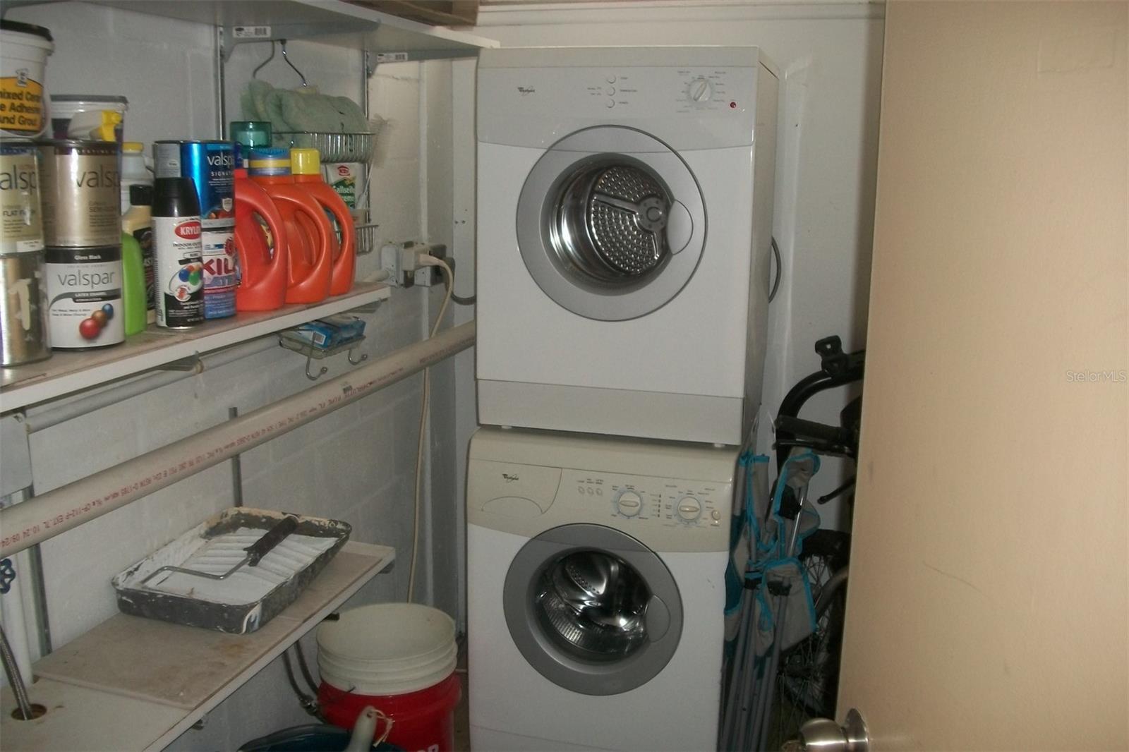 Extra Storage area just steps away with your own Washer & Dryer which stay