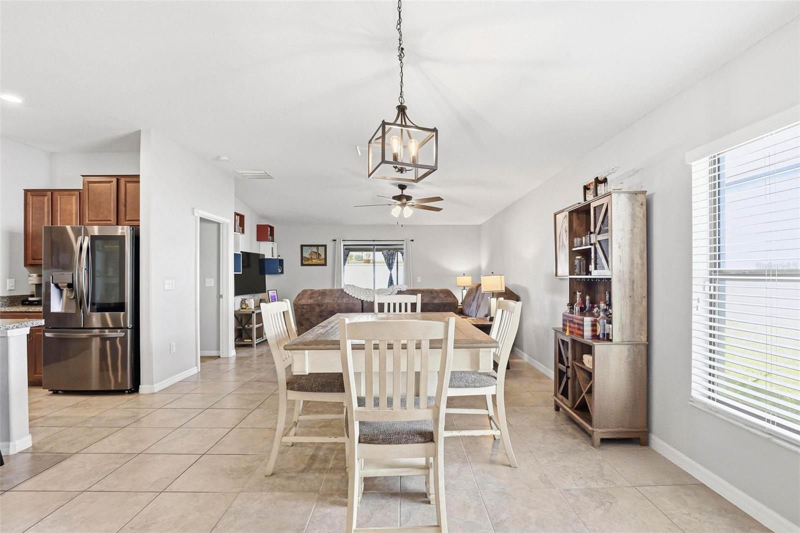 Dining Room-Updated Lighting Fixture/Open Floor Plan
