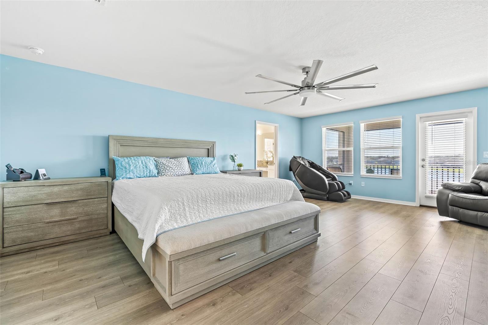 Primary Bedroom with Luxury Vinyl Flooring