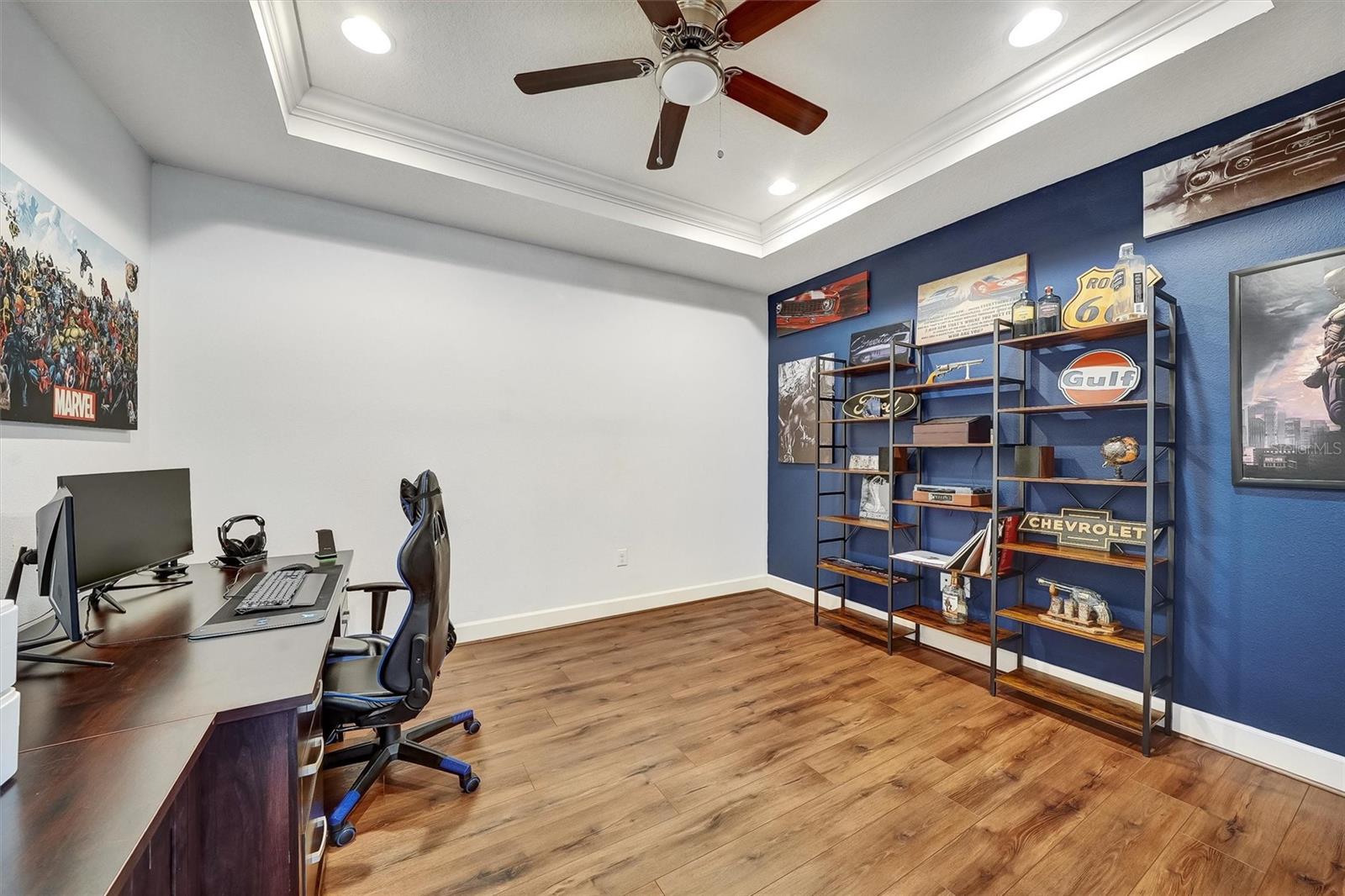 Media Room (used as his office)