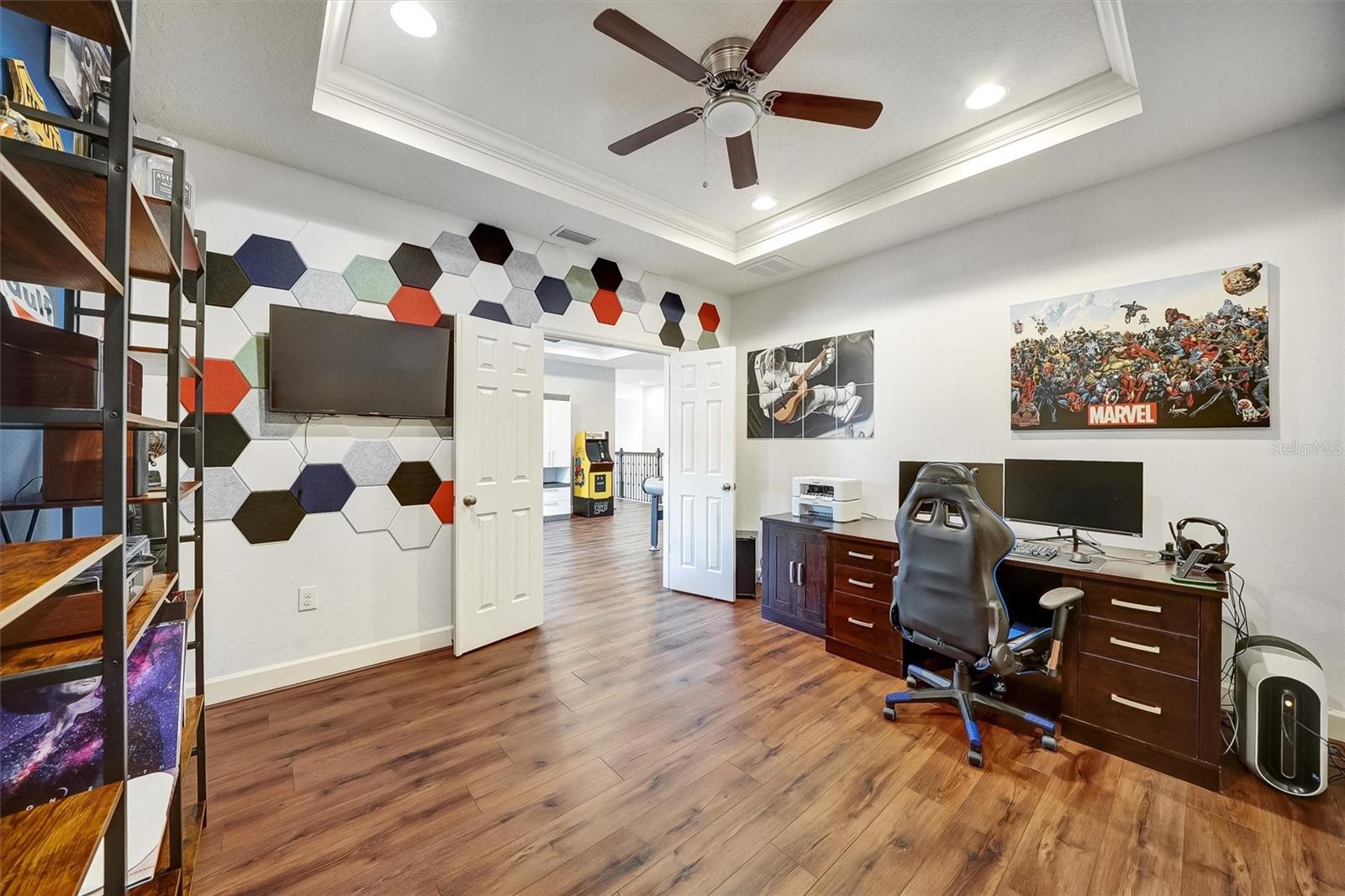 Media Room (used as his office)