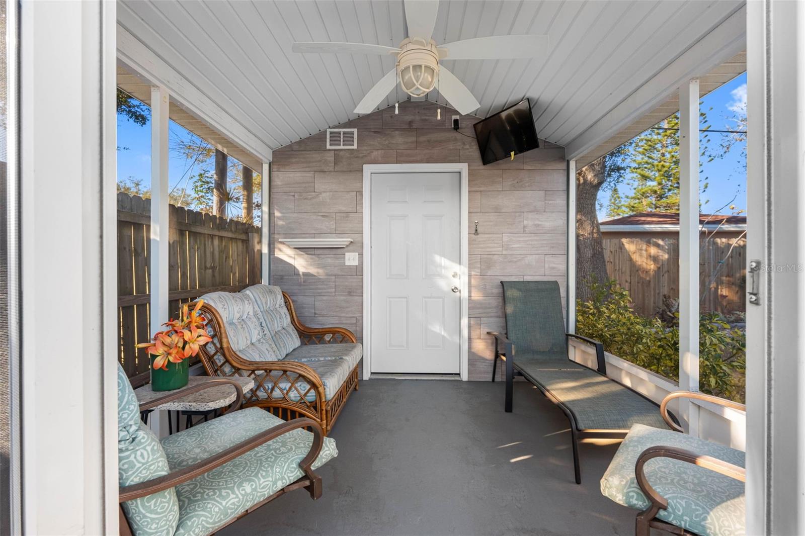 ... She Shed About 9 X 29 with Screen Enclosure..