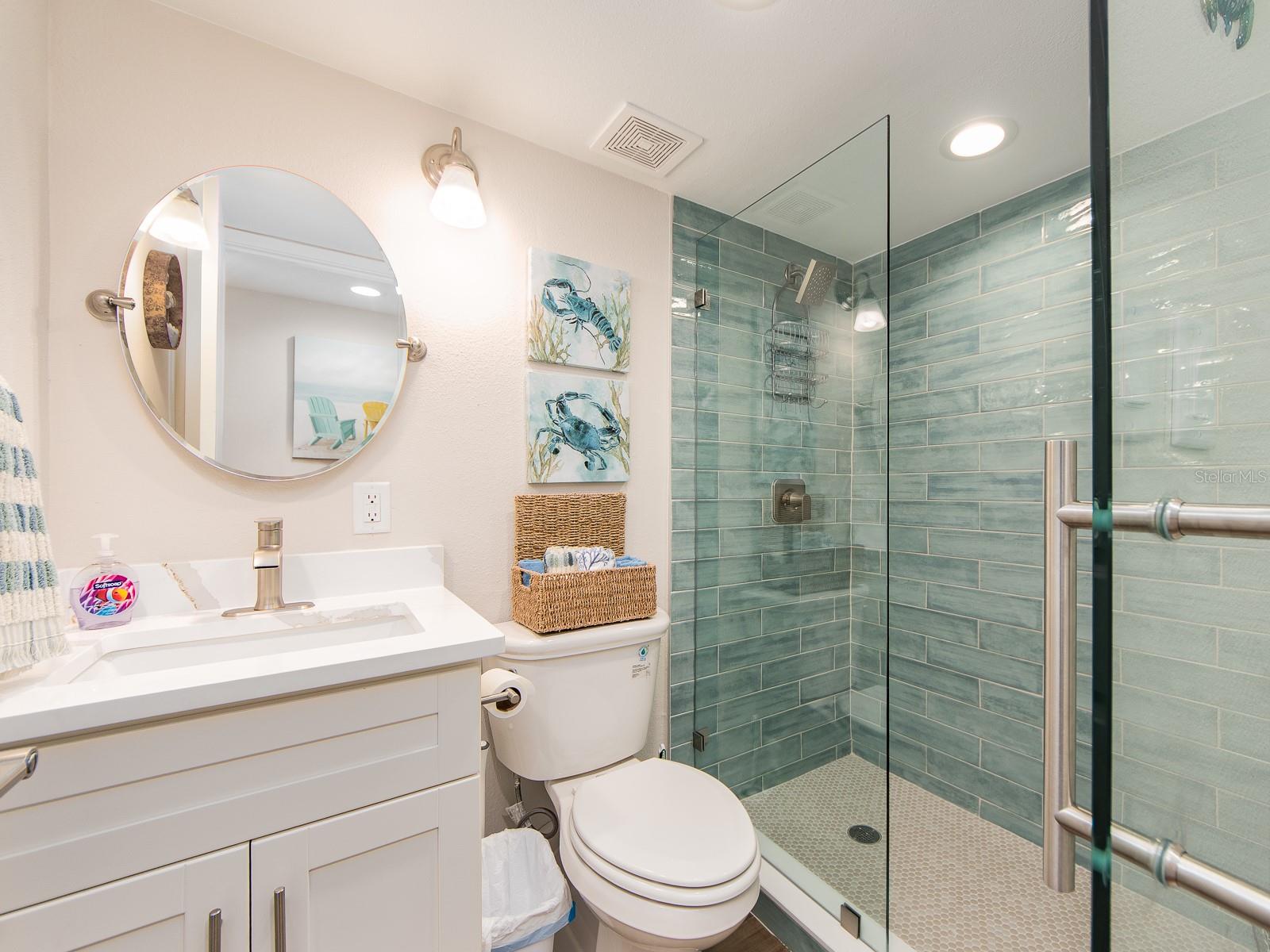 Guest bath completely remodeled