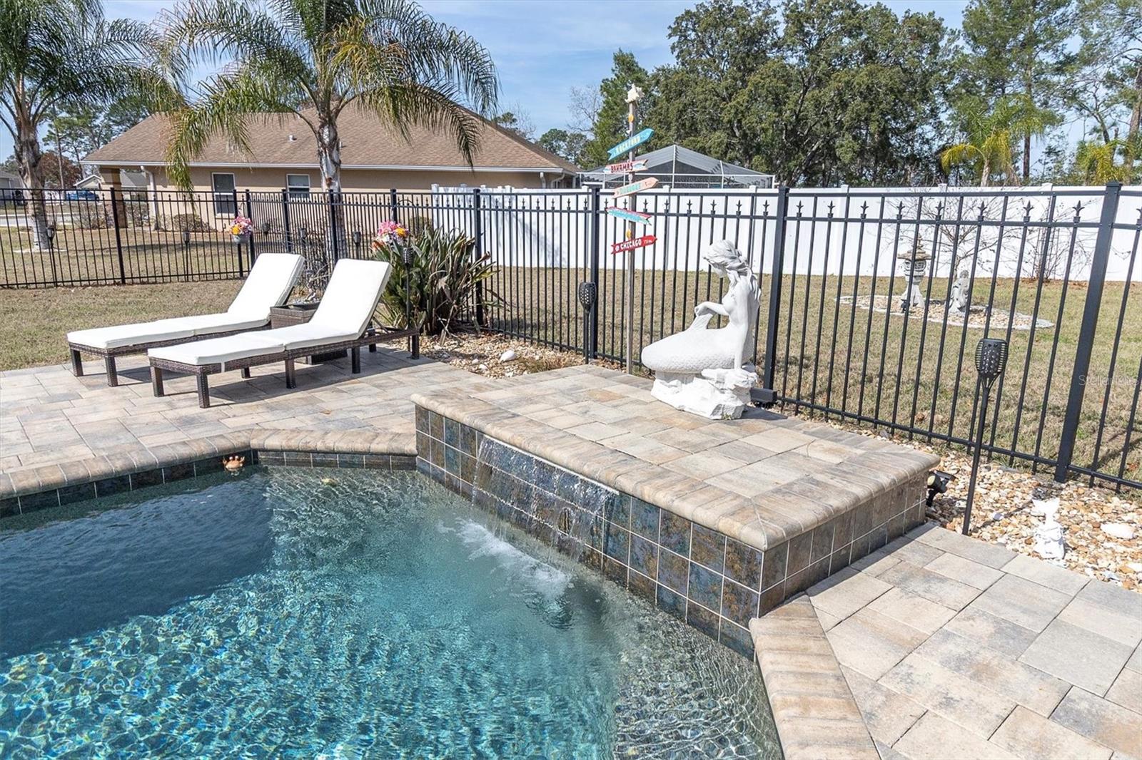Pool With Waterfall Feature
