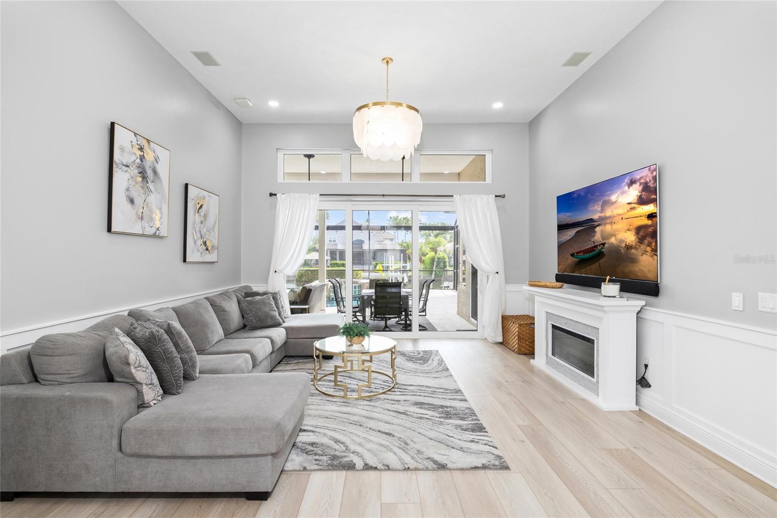 Formal Living Room with Slider Access to Lanai/Pool
