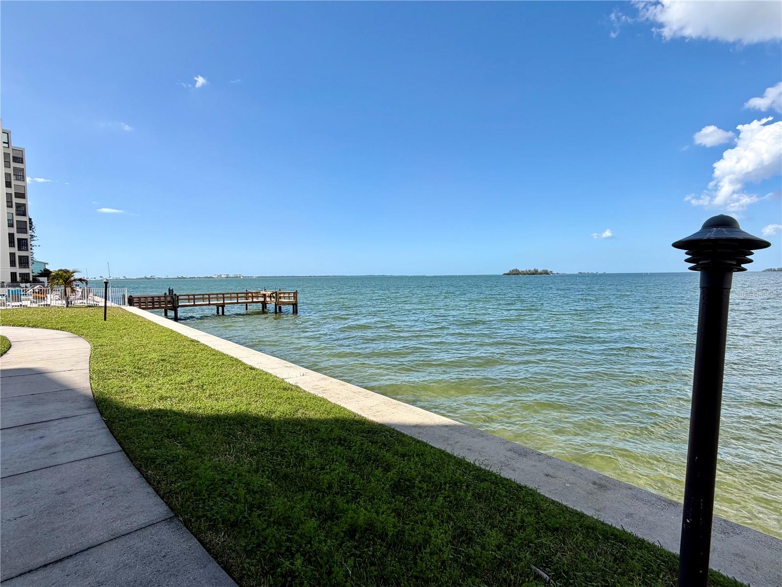 Rear of the building along seawall