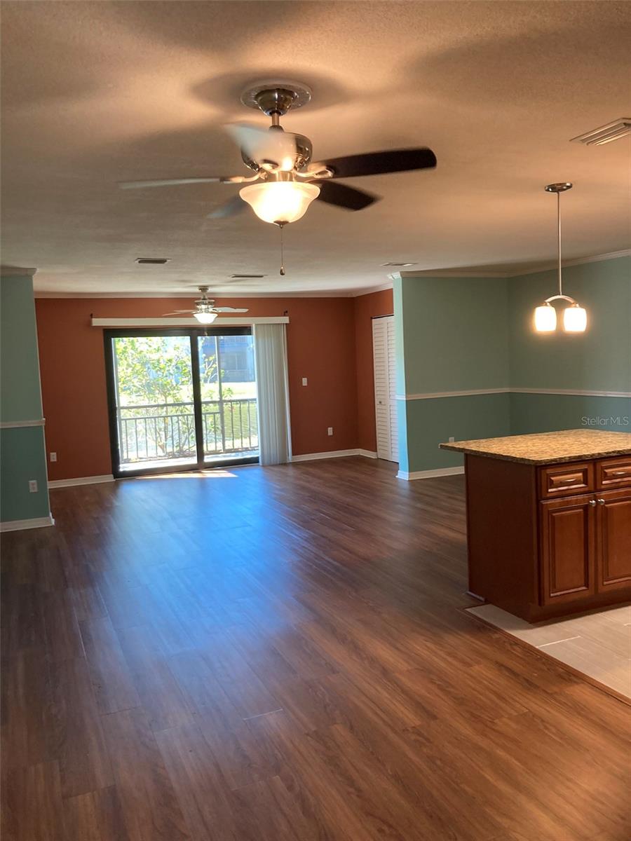 Great Room overlooks the pond