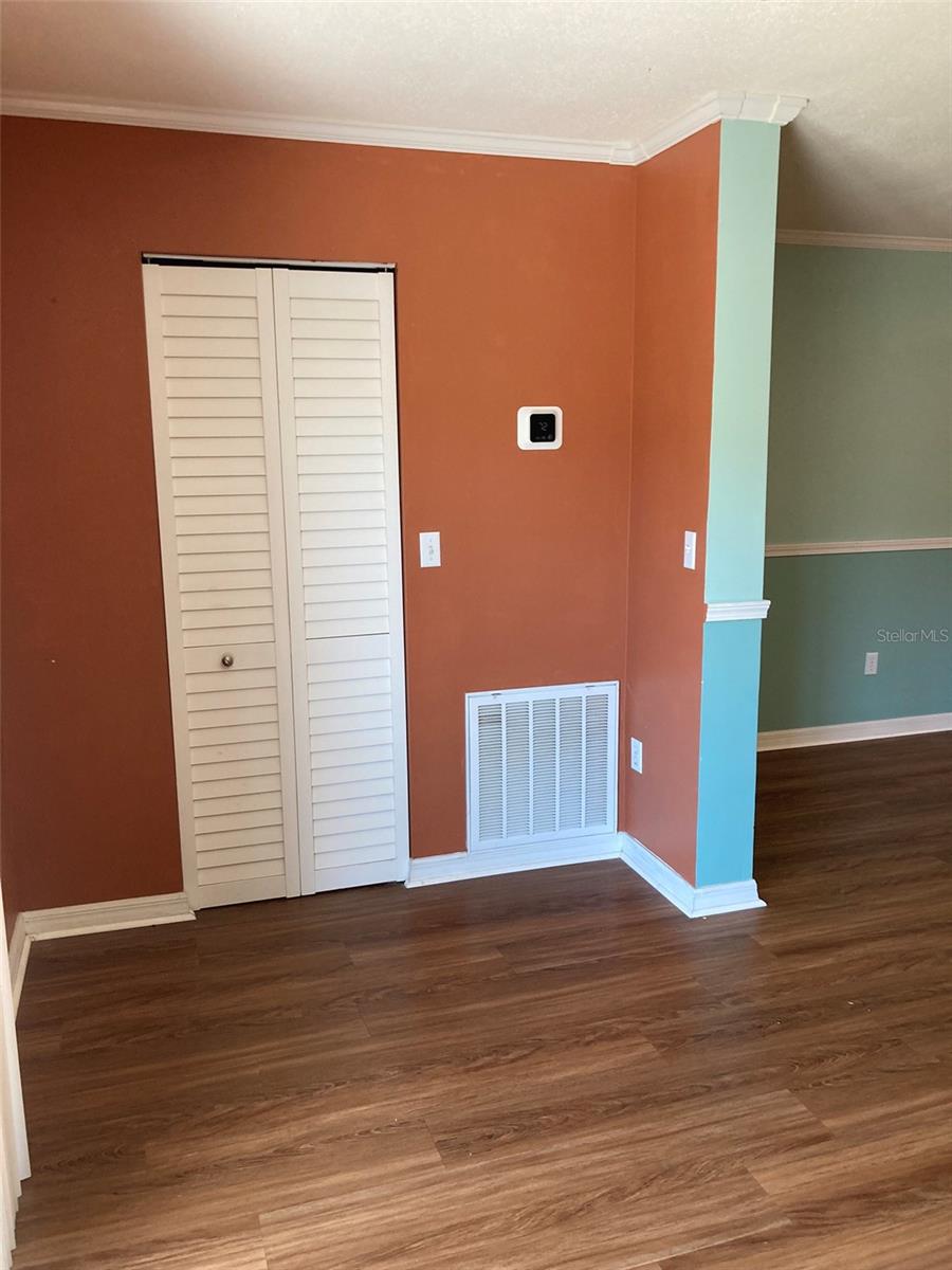 Heat/AC closet with some storage