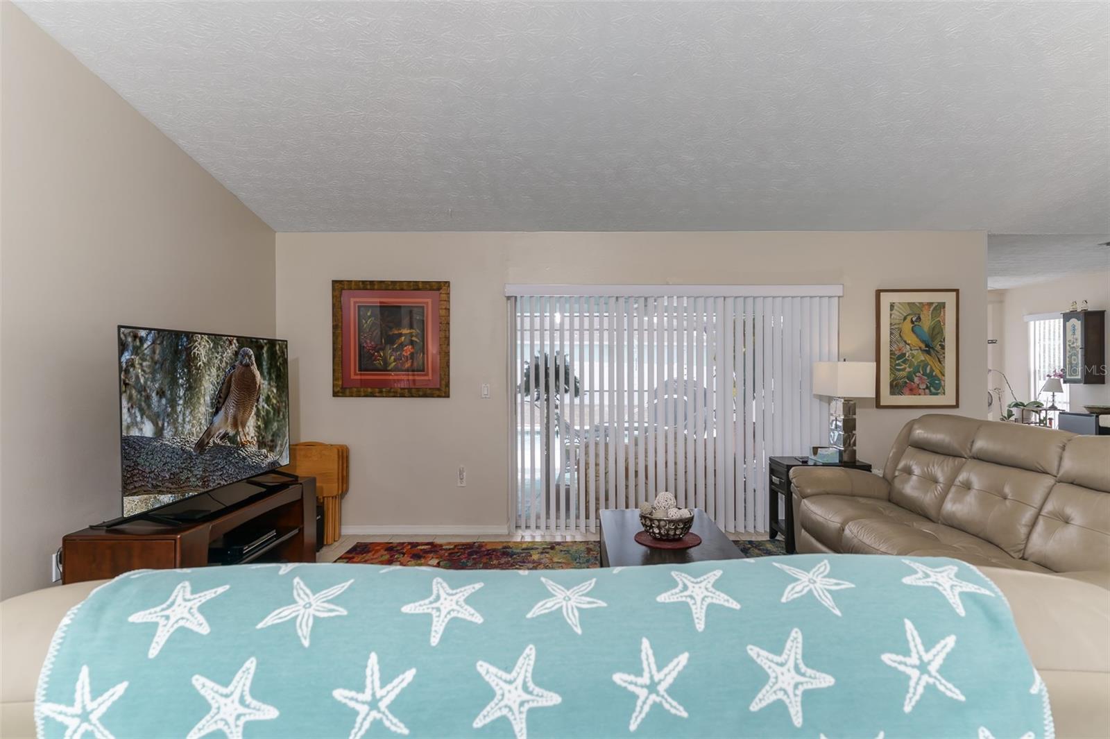 living room to back porch/pool