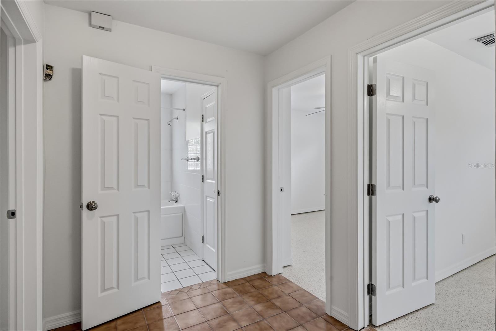 Entry to bathroom 2 and bedrooms 1 & 2