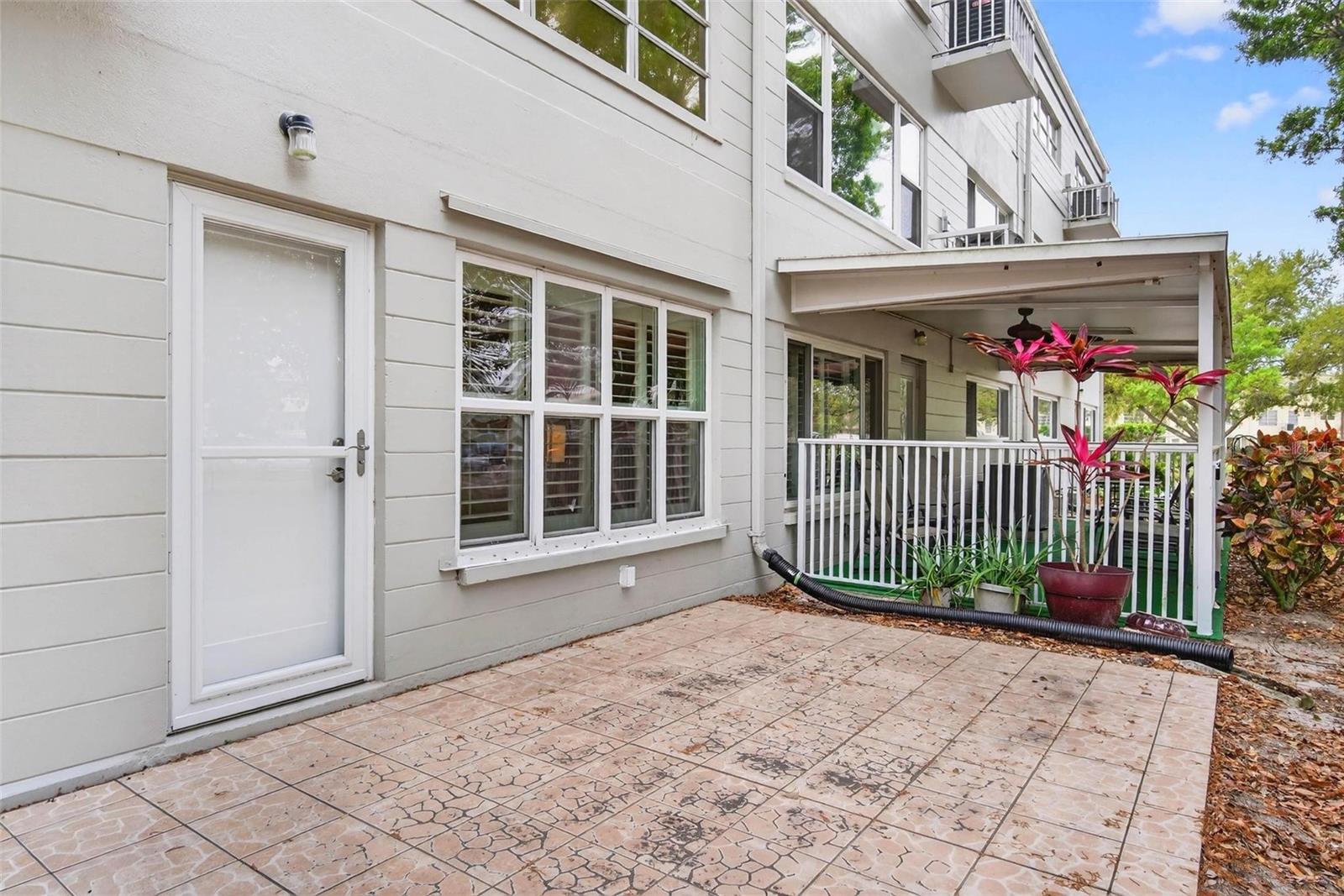 Back Poarch/Hurricane Shutters for protection