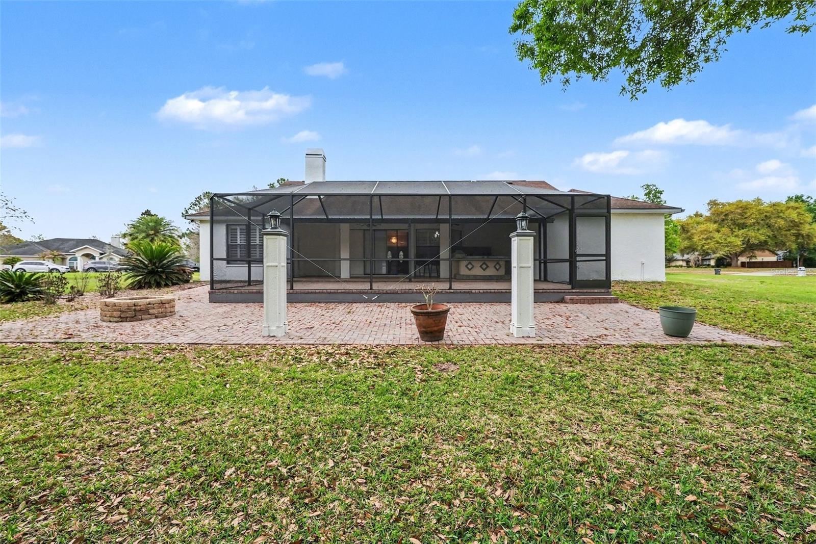 Back Yard with Expansive Lanai View