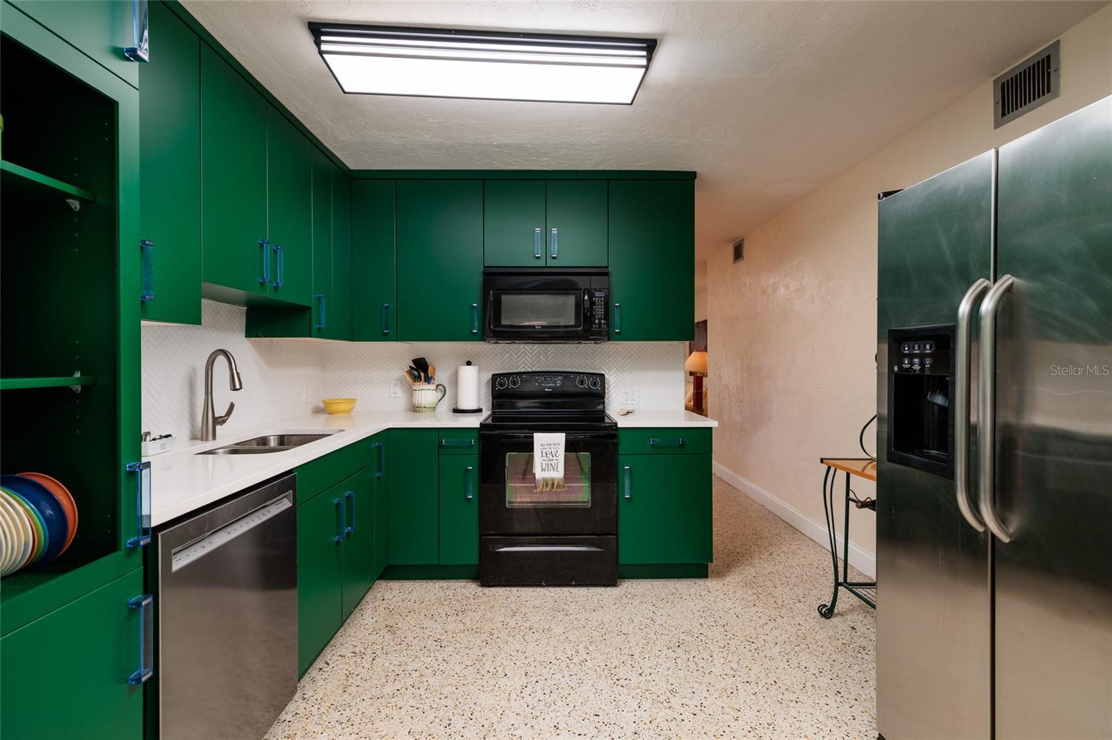 Custom Cabinetry with soft close drawers.