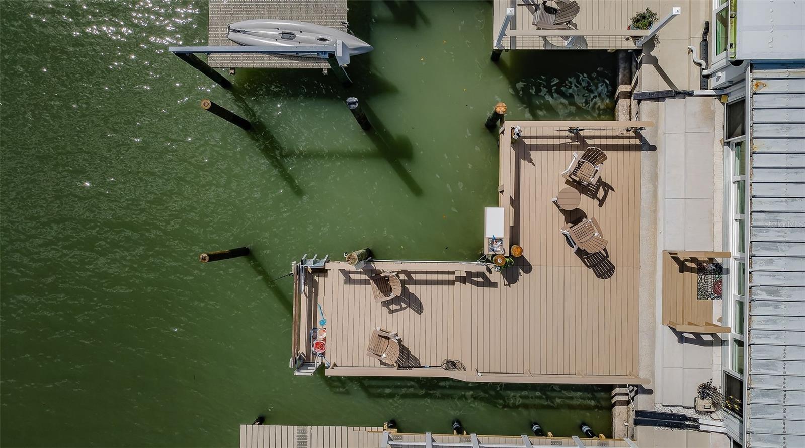 Aerial view of the dock