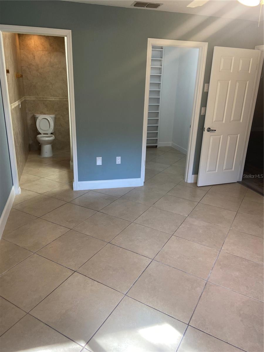 master bathroom and closet