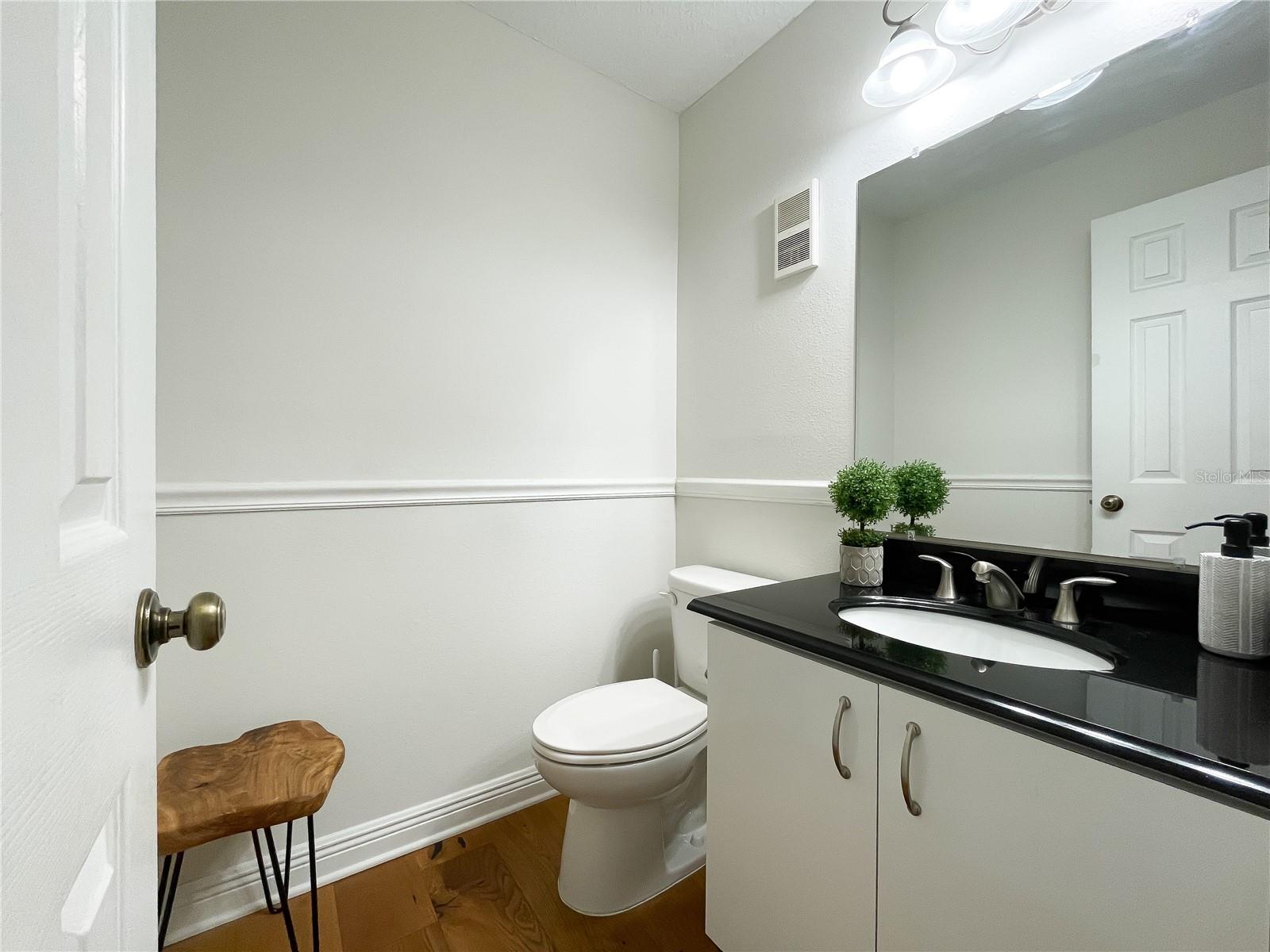 Powder room on first living level