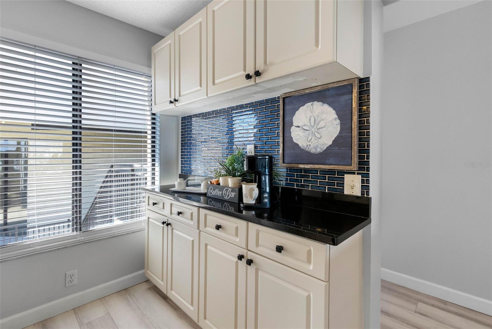 Built-In Coffee Bar and Additional Storage