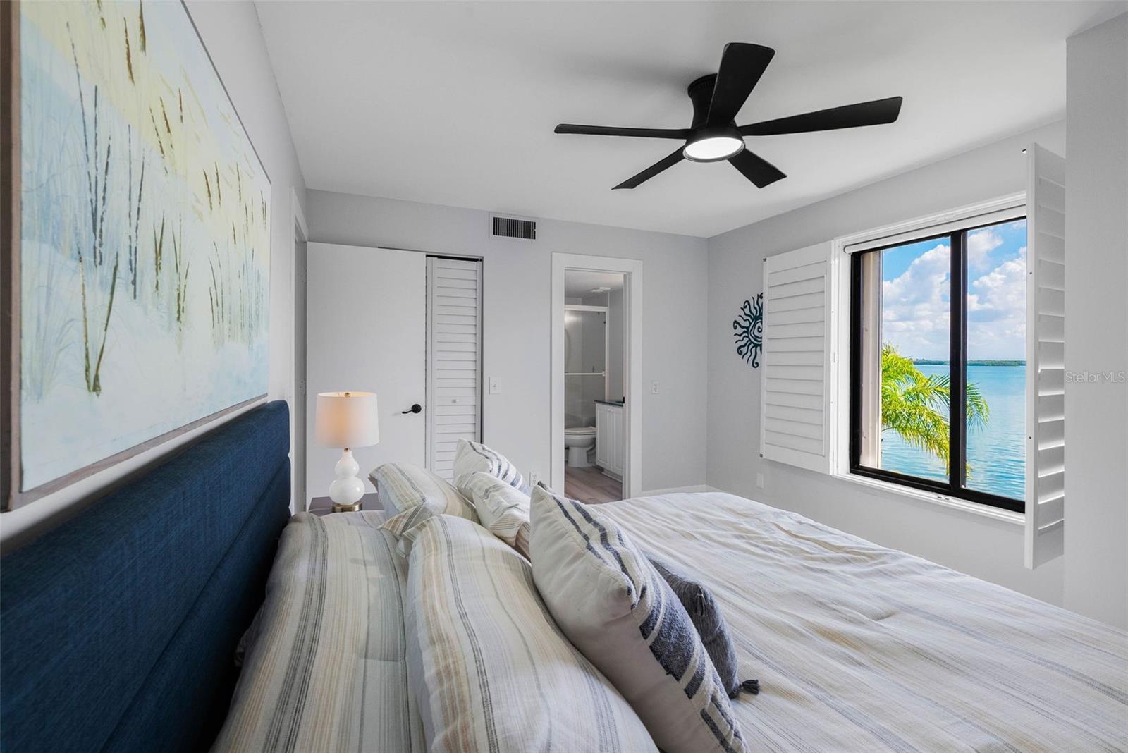 Primary Bedroom with Beautiful Water Views