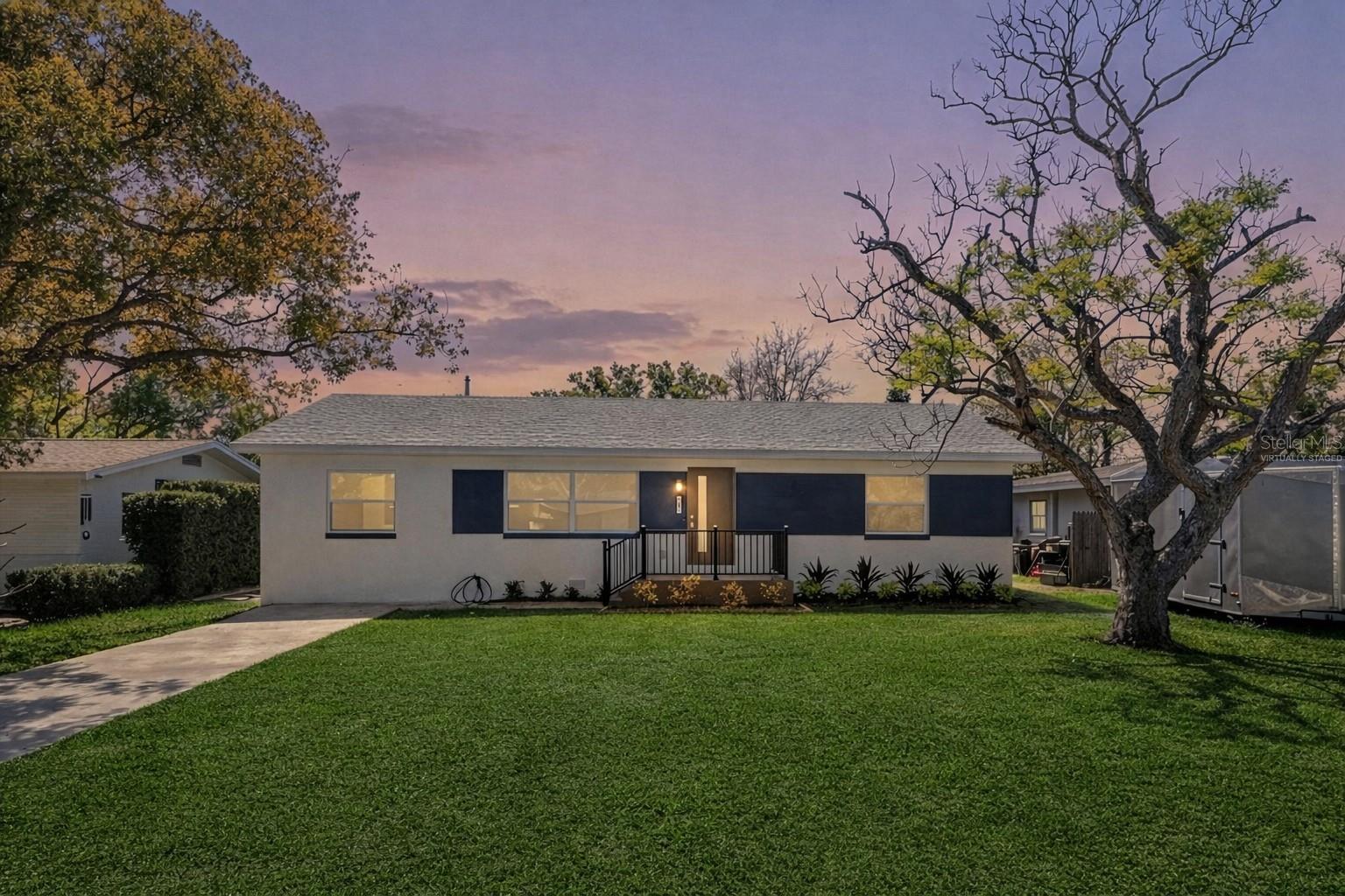 Virtually staged yard - owner has planted seeds