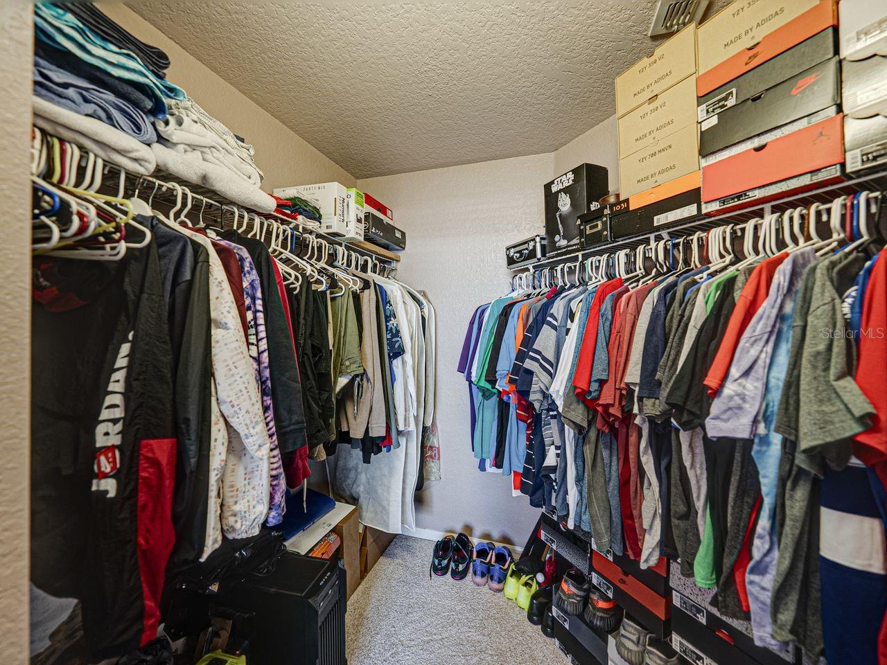 Large walkin closet in the second bedroom